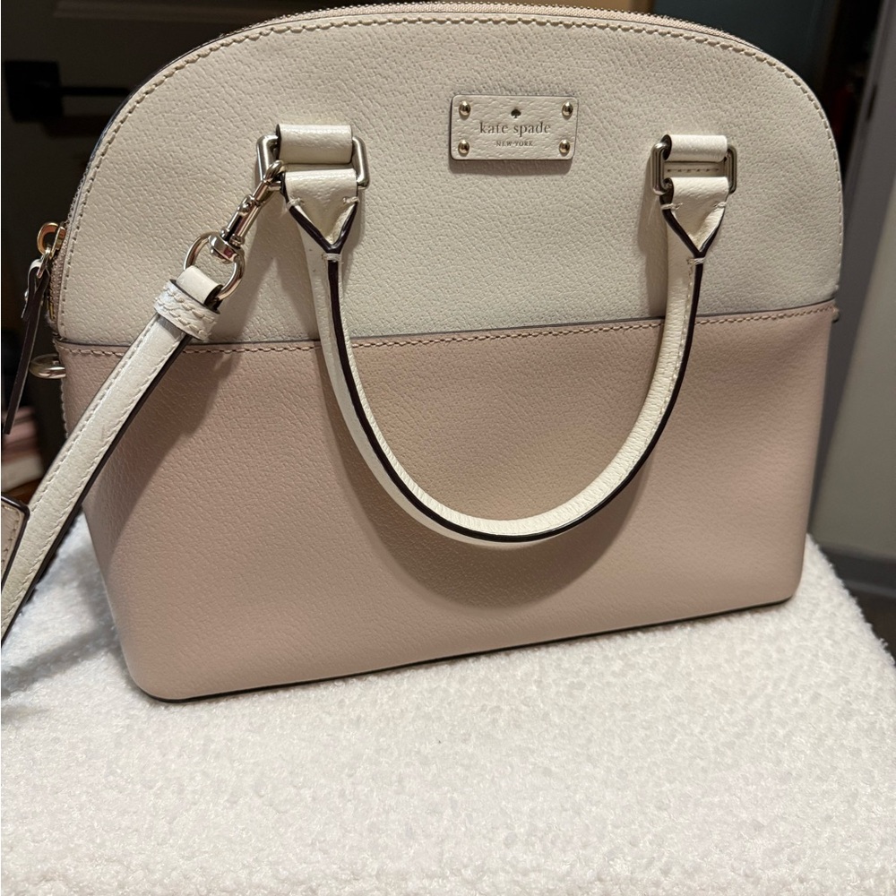 Kate Spade Cream and Tan Satchel